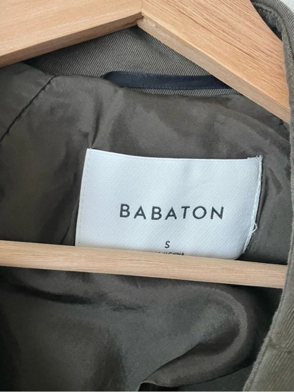 Aritzia Coat Babaton Lawson Trench Monterey Green Small - Picture 2 of 8